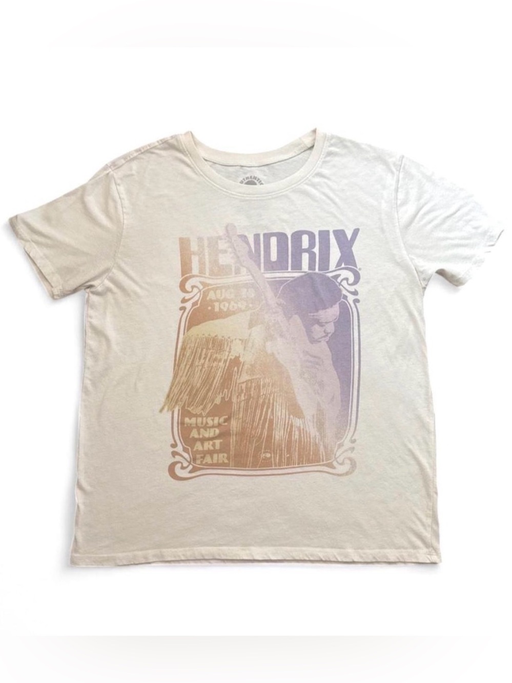Vintage Style white Jimi Hendrix graphic tee Size S
